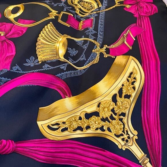 Vintage HERMÃˆS Carre 90 Silk Scarf Etriers by FranÃ§oise de la Perriere 1964 - Picture 2 of 10